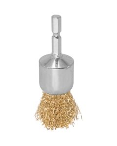 AP STEEL WIRE BRUSH HEX 1/4 L75 BRASS