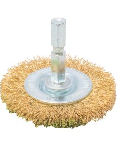 AP STEEL WIRE BRUSH HEX 1/4 L38 BRASS