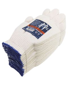 Cotton Mixed Double String Knitted Work Gloves IKI 1โหล