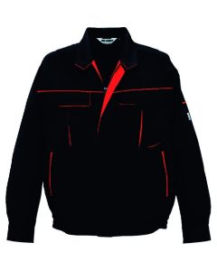 เสื้อแจ็คเก็ตแขนยาว สีดำ x แดง ไซส์ 3L