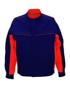เสื้อแจ็คเก็ตแขนยาว สีกรมท่าผสมส้ม ไซส์ L