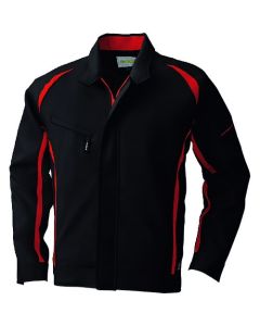 เสื้อแจ็คเก็ตแขนยาว สีดำ x แดง ไซส์ 5L
