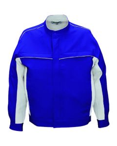 เสื้อแจ็คเก็ตแขนยาว สีน้ำเงินรอยัลบลูผสมสีเทาเงิน ไซส์ 4L