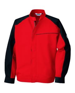 เสื้อแจ็คเก็ตมีกระเป๋า สีแดง x ดำ ไซส์ M