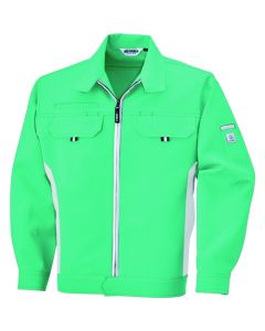 เสื้อแจ็คเก็ตแขนยาว สีเขียวมิ้นต์ผสมสีเทาเงิน ไซส์ 3L
