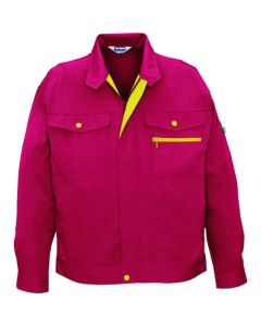 เสื้อแจ็กเก็ตแขนยาว สีแดงไวน์ ไซส์ 3L