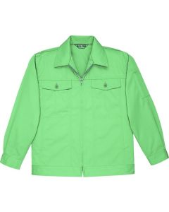 เสื้อแจ็คเก็ต (ซิปปิด) สีเขียวควันบุหรี่ ไซส์ 3L