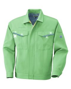เสื้อแจ็คเก็ต สีเขียวเอิร์ธโทน x เหลือง ไซส์ 4L