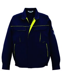 เสื้อแจ็คเก็ตแขนยาว สีน้ำเงินเข้ม x เหลือง ไซส์ L