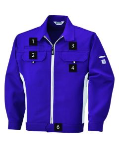 เสื้อแจ็คเก็ตแขนยาว สีม่วง x เทาเงิน ไซส์ M