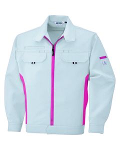 เสื้อแจ็คเก็ตแขนยาว สีเทาเงินผสมชมพูช็อกกิ้งพิงค์ ไซส์ M