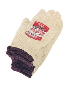 Cotton Knitted Work Gloves OKAIDOKU KOKYU JYUNMEN 1โหล
