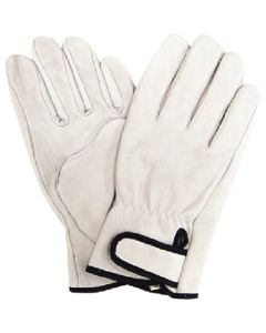 Cow Grain Leather Gloves With Velcro LL Size #CS-415 1ชุด