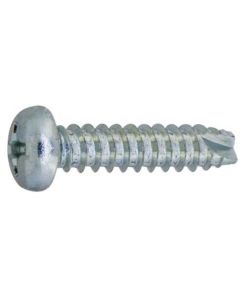 Trivalent zinc cr+3 color white (+)Tapping Type B1 Pan Head 4 X 60  กล่องละ 300 เส้น