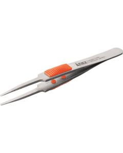 Rubber Grip Stainless Tweezers 1เส้น