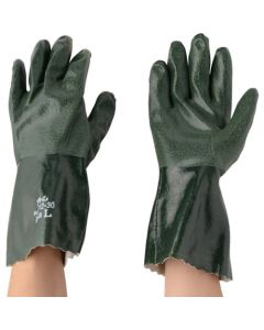 Interlocked Cotton Lined Nitrile Glove In 30Cm Length.(Oil Resistant) L 5ชุด