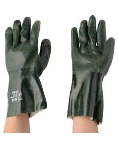 Interlocked Cotton Lined Nitrile Glove In 30Cm Length.(Oil Resistant) XL 5ชุด