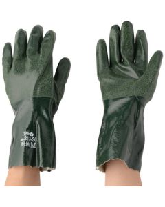 Interlocked Cotton Lined Nitrile Glove In 30Cm Length.(Oil Resistant) M 5ชุด