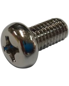 สกรูหัวแบน MIC ทำจากทองเหลือง เคลือบด้วยนิกเกิล ขนาด 4x14 (110 ชิ้น)