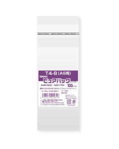 ถุง OPP ยี่ห้อ Pure Pack พร้อมเทปกาว จำนวน 4-8 ใบ (สำหรับขนาด A9) แพ็คละ 100 ใบ