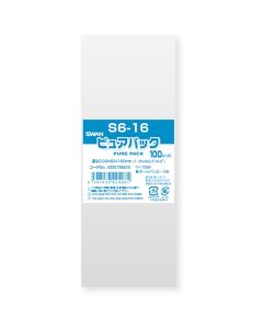 ถุง OPP ยี่ห้อ Pure Pack ไม่ใช้เทปกาว ขนาด 6-16 ถุง แพ็คละ 100 ถุง