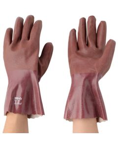 Interlocked Cotton Lined Natural Rubber Glove. In 30Cm Length. XL 5ชุด
