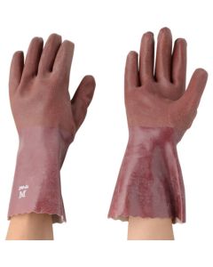 Interlocked Cotton Lined Natural Rubber Glove. In 30Cm Length. M 5ชุด
