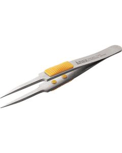 Rubber Grip Stainless Tweezers 1เส้น