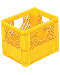 ภาชนะบรรจุเครื่องดื่ม 201932 Pure Crate 12P-3 (แบบฝาจั่วสำหรับขวดขนาด 1 ลิตร จำนวน 12 ขวด) สีเหลือง