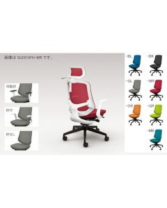 เก้าอี้สำนักงาน สีแดงไวน์ ไม่มีที่วางแขน มีที่แขวนเสื้อและที่พิงศีรษะ