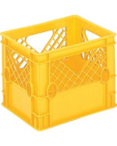 ภาชนะบรรจุเครื่องดื่ม 201952 Pure Crate 12P-4 (แบบฝาจั่วสำหรับขวดขนาด 1 ลิตร จำนวน 12 ขวด) สีเหลือง