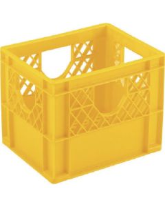 บรรจุภัณฑ์สำหรับขนส่งเครื่องดื่ม 201956 Pure Crate 12P-3B (แบบฝาจั่วสำหรับขวดขนาด 1 ลิตร จำนวน 12 ขวด) สีเหลือง