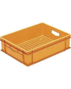 ภาชนะขนส่งเครื่องดื่ม 202208 Milk Crate K-50 (สำหรับบรรจุภัณฑ์ทรงสี่เหลี่ยมขนาด 200 มล. พร้อมหลอด 50 ชิ้น) สีส้ม