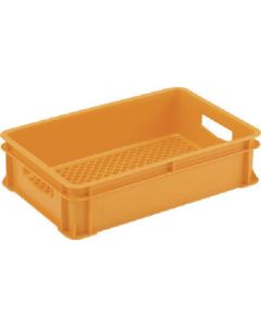 ภาชนะขนส่งเครื่องดื่ม 201602 Milk Crate I-40P (สำหรับบรรจุภัณฑ์ทรงสี่เหลี่ยมขนาด 200 มล. พร้อมหลอด 20 ชิ้น) สีส้ม
