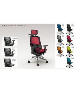 เก้าอี้สำนักงาน สีแดงไวน์ มีที่วางแขนแบบตายตัว ที่แขวนเสื้อผ้า และที่พิงศีรษะ