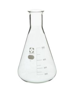 ขวดรูปทรงกรวย Erlenmeyer พร้อมขีดบอกปริมาตรโดยประมาณ ขนาด 500 มิลลิลิตร