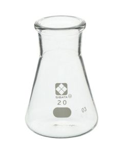 ขวดรูปทรงกรวย Erlenmeyer พร้อมขีดบอกปริมาตรโดยประมาณ ขนาด 20 มิลลิลิตร