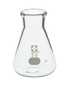 ขวดรูปทรงกรวย Erlenmeyer พร้อมขีดบอกปริมาตรโดยประมาณ ขนาด 30 มล.