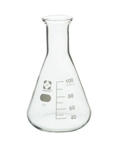 ขวดรูปทรงกรวย Erlenmeyer มีขีดบอกปริมาตร 100 มล. บรรจุ 10 ชิ้น
