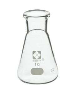 ขวดรูปทรงกรวย Erlenmeyer พร้อมขีดบอกปริมาตรโดยประมาณ ขนาด 10 มิลลิลิตร