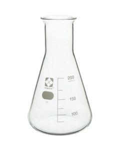 ขวดรูปทรงกรวย Erlenmeyer มีขีดบอกปริมาตร ขนาด 200 มล. บรรจุ 10 ชิ้น