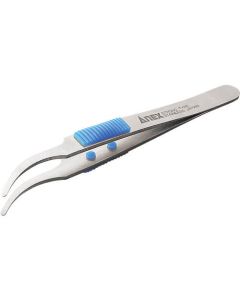 Rubber Grip Stainless Tweezers 1เส้น