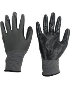 13G Nitril Coated Gloves POWER BLACK 10Pairs (L Size) 1ชุด