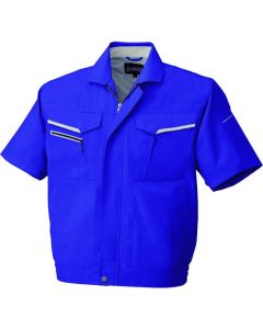 เสื้อแจ็คเก็ตแขนสั้น สีน้ำเงินรอยัล/เทาเงิน ไซส์ S