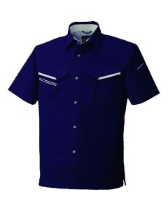 เสื้อแขนสั้น สีกรมท่า/เทาเงิน ไซส์ M