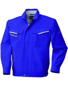 เสื้อแจ็คเก็ตแขนยาว สีน้ำเงินรอยัล/เทาเงิน ไซส์ 4L