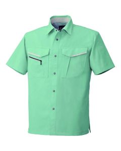 เสื้อแขนสั้น สีเขียว/เทาเงิน ไซส์ LL
