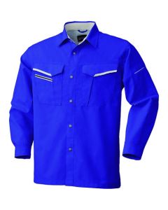 เสื้อแขนยาว สีน้ำเงินรอยัล/เทาเงิน ไซส์ M