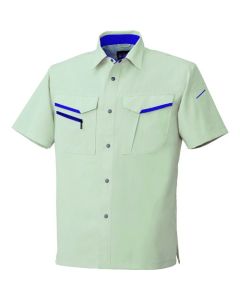 เสื้อแขนสั้น สีเทาเงิน/น้ำเงินเข้ม ไซส์ S