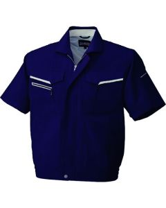 เสื้อแจ็คเก็ตแขนสั้น สีกรมท่า/เทาเงิน ไซส์ LL